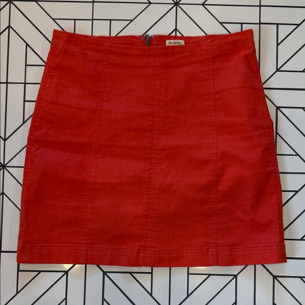 Chic Red Pencil Skirt